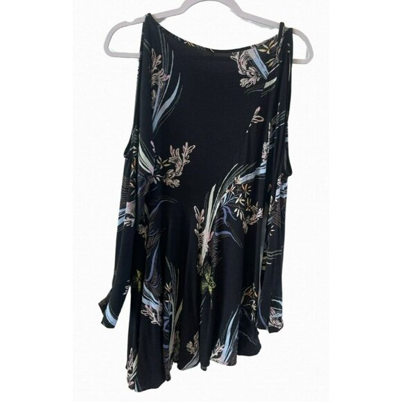 Free People Dress Womens Medium Clear Skies Cold Shoulder Tunic Mini Multicolor - Picture 4 of 7